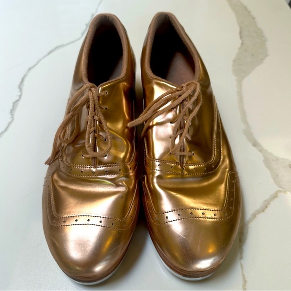 Bloch Jason Samuels Smith *Limited* Gold Metallic Patent Tap Shoes Men 10.5 - Picture 5 of 7